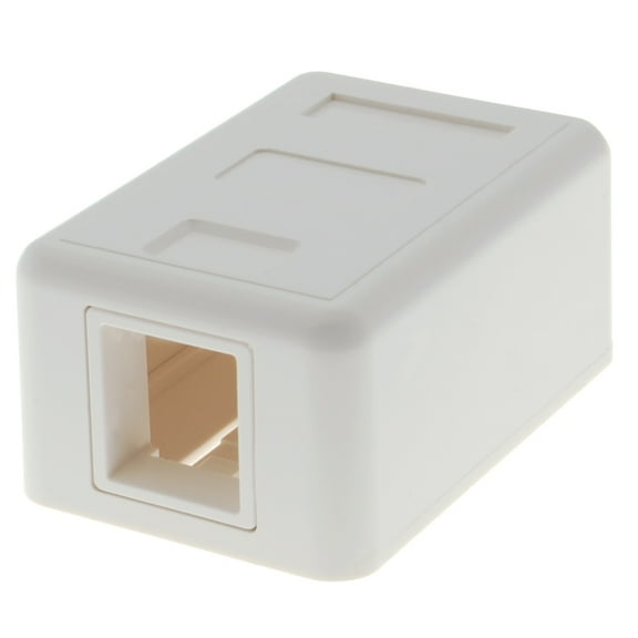 ACCL 1 Port RJ45 Surface Mount Box White (Box only), 1 Pack