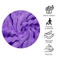 thumbnail image 5 of Fluffy Flannel Toddler Bed Blanket, Warm and Fuzzy Plush Stripes Crib Throw, 30 x 40 inches, Purple, 5 of 6
