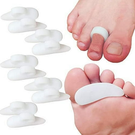 10 Pack Hammer Toe Cushion - Hammer Toe Gel Pads for Toe Corrector & Straightener for Curled, Claw & Mallet Toe Relief - Right & Left Gel Support Crest Cushion
