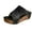 Black, variant on Women Platform Wedge Sandals Open Toe Buckle Ankle Strap Slip on Dressy Casual Summer Slippers