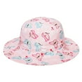 thumbnail image 4 of LIIPEE Girls Boys Sun Cap Summer Fashion Cartoon Printed Wide Brim Adjustable Strap Beach Playground Protection Bucket Hat Girls Cute Sunscreen Sunshade Hats,Light Pink,Xs, 4 of 6