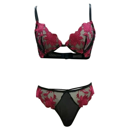 

Lingerie For Women Underwear Women Ladies Cute Girl Mesh Transparent Spaghetti Strap Three-point Wrap-around Lace Panty Set mesh transparent sling three-point wrap chest lace panty set wi