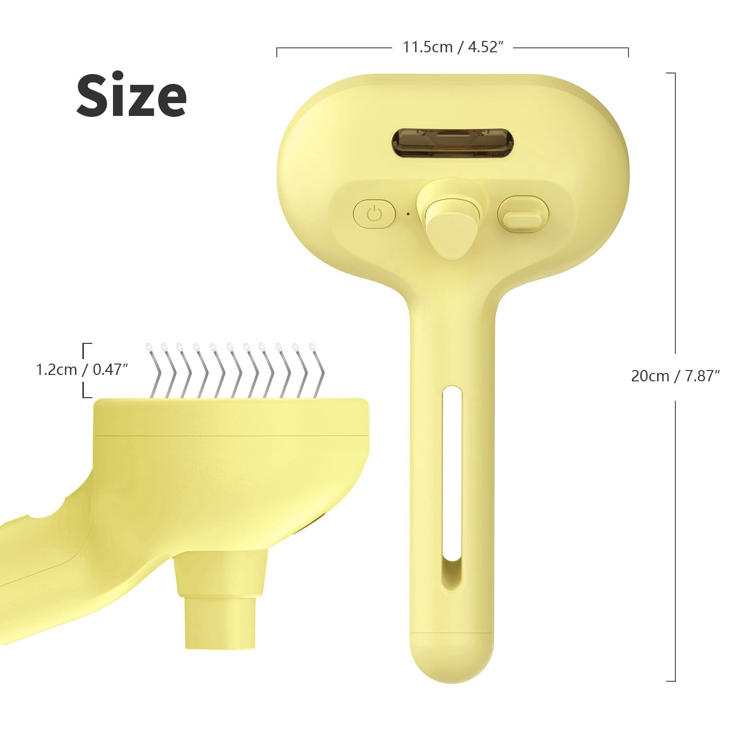 Cat Steam Brush for Shedding, 3-in-1 Self-Cleaning Grooming Comb for Long & Short Hair Cats & Dogs, Type-C Fast Charging (White)