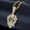 Gold Color, variant on Hip Hop Micro Paved AAA+ Cubic Zirconia Iced Out Bling Male Lion 14K Yellow Gold Pendants Necklace for Men Rapper Jewelry