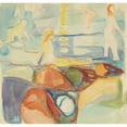 thumbnail image 2 of Edvard Munch 16x15 Gold Ornate Wood Frame and Double Matted Museum Art Print Titled - Bathing Women, Asgardstrand (1935-1940), 2 of 4
