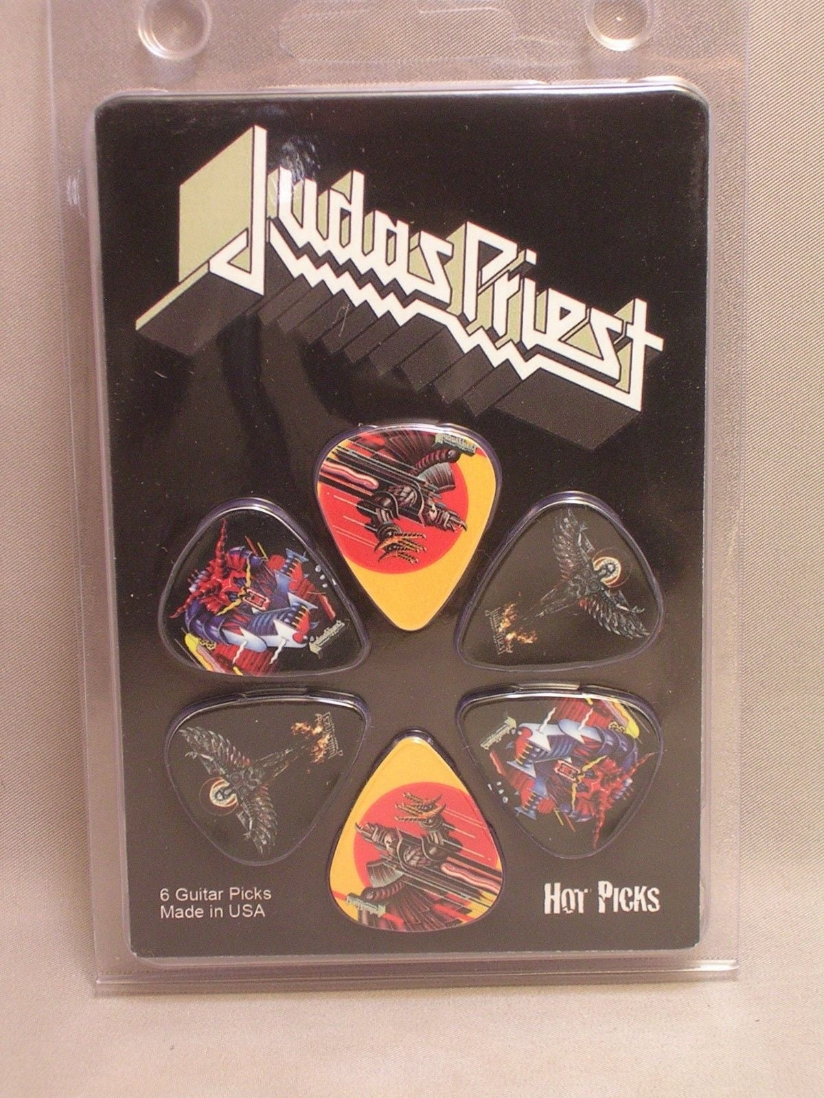 Judas Priest Officially Licensed Guitar Picks 6 Pack Hot Picks