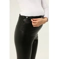 thumbnail image 3 of LVMA8081 - Luvmabelly Maternity Faux Leather Leggings High Waisted Stretchy Comfy Pants, 3 of 4