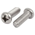 thumbnail image 2 of Tornillos de máquina de cabeza redonda Phillips de acero inoxidable 304 M6 x 18 mm 20 piezas, 2 of 3