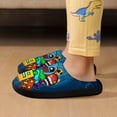 thumbnail image 6 of Kids Slippers Geometry Dash Geometry Dash House Slippers Warm Soft Plush Slipper Anti-Slip Winter House Shoes for Boys Girls, 6 of 7