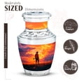 thumbnail image 2 of JAGASY Firefighter Funeral Urns for Ashes Keepsake, Orange Small Urn for Ashes Adult Male, Orange Clouds Decorative Urns for Daughter, Mini Memorial Cremation Urn for Son, (3 Inch), 2 of 7