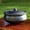 Black, variant on Swadeshi Blessings Clay Pot For Cooking With Lid/ Clay Handi/ Earthen Kadai 2.8Liters + Palm Leaf Stand
