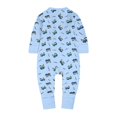 thumbnail image 2 of Baby Jumpsuit Footless Zipper Simple Infant Romper Long Sleeve Bodysuit for Baby, 2 of 10