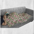 thumbnail image 5 of Peony Soft Flannel Fleece Throw Blanket, Repetitive Romantic Vintage Flower Leaves Illustration, Cozy Plush for Indoor and Outdoor Use, 70" x 90", Pink Olive Green, by Ambesonne, 5 of 5