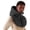 Black, variant on Hooded Fake Collar Padded Vest, Detachable Drawstring Zip Up Winter Unisex Hoodie False Collar