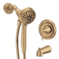 thumbnail image 2 of MOEN Ronan 82021BZG Single Handle 6-Spray Tub and Shower Faucet with 1.75 GPM Magnetix Rain shower in. Bronzed Gold (Valve Included), 2 of 9