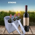thumbnail image 6 of SIEYIO Durability Felt Wine Bottle Protectors Soft Padded Travel Case for Wine Enthusiasts Professional Protective Case, 6 of 10
