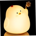 thumbnail image 4 of Minkissy 1Set Chick Nightlight Bedside Table Lamp Silicone White 4.5x3.9x3.9in For Camping, 4 of 8