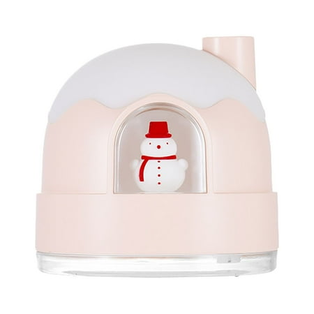 

Clearance Sale! 350ml Portable Humidifier Mini Cool Mist Humidifier With Night Light Snow House USB Personal Humidifier Auto Shut Off Ultra Quiet
