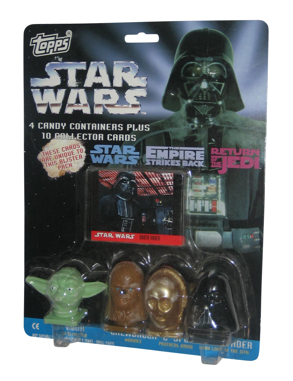 Star Wars TOPPS Trading Card and Candy Container YODA 