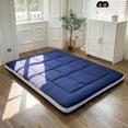 thumbnail image 2 of Futon Mattress, Padded Japanese Floor Mattress Quilted Bed Mattress Topper, Extra Thick Folding Sleeping Pad, Queen Size, 2 of 6