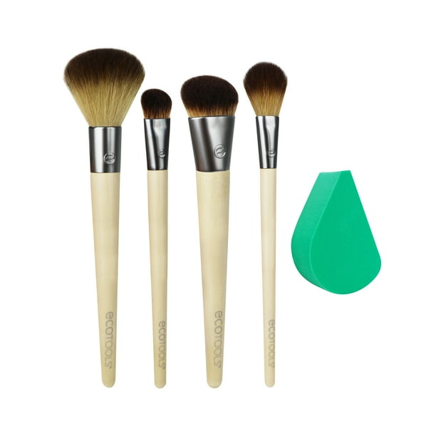 EcoTools® Airbrush Complexion Makeup Brush and Sponge Set, 5pc
