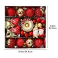thumbnail image 2 of 60pcs Flocked Plastic Christmas Ball Ornaments Set, Metallic Plated Christmas Tree Decorations with Hanging Ropes, Assorted Sizes Holiday Party Decoration Supplies for Home & Party, 2 of 6