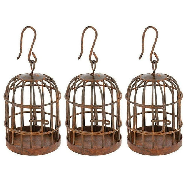 3pcs Mini House Birdcage Small Bird Cage Tiny House Bird Cage Mini Birdcage Ornament