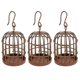 thumbnail image 1 of 3pcs Mini House Birdcage Small Bird Cage Tiny House Bird Cage Mini Birdcage Ornament, 1 of 4