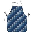 thumbnail image 5 of Uemuo Pixel Grid Printed Bib Apron, Adjustable , Water and Oil Resistant, Cooking Kitchen Chef Apron for Women Men, 5 of 5