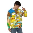 thumbnail image 4 of Simpsons Men's Hoodie With Color Drawstrings Sweatshirt Hooded Pullover Print Winter Coat Jacket Small, 4 of 9