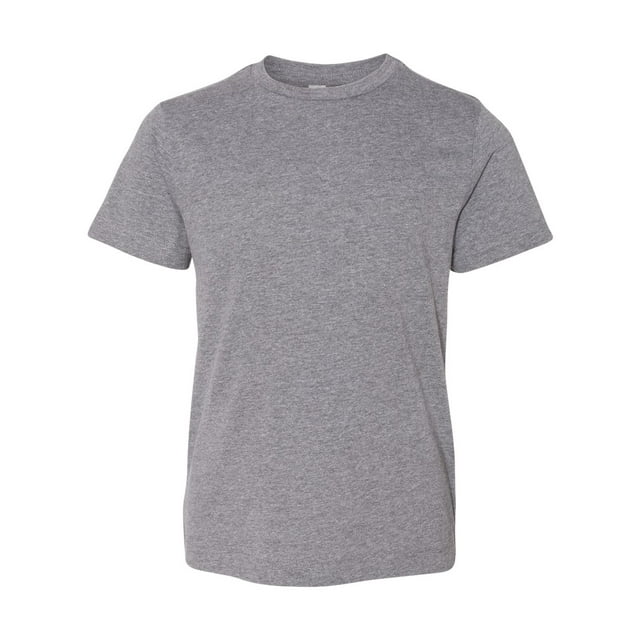 Youth Fine Jersey Tee, M, Granite Heather