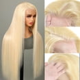 thumbnail image 4 of 30Inch 613 13x6 Lace Front Wig Human Hair 200 Density 613 Lace Front Wig Human Hair Blonde Wig Human Hair Straight Lace Frontal Wig Human Hair Pre Plucked With Baby Hair (613 Blonde Wig), 4 of 7