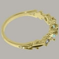 thumbnail image 4 of LBG British Made 14k Yellow Gold Natural Tanzanite & Opal Womens Promise Ring - 33 size options - Size 10.75, 4 of 7