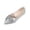 Silver, variant on Women's Pointed Toe Dress Flats,Slip-On Ballet Flat for Women Leather Comfortable Bow Memory Foam Insole for Work Office Lady Shoe