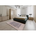thumbnail image 5 of Ahgly Company Machine Washable Indoor Square Industrial Modern Rose Dust Purple Area Rugs, 3' Square, 5 of 7