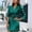 Green, variant on Leather Mini Dress Long Sleeve Wedding Guest Dress (Red XL)