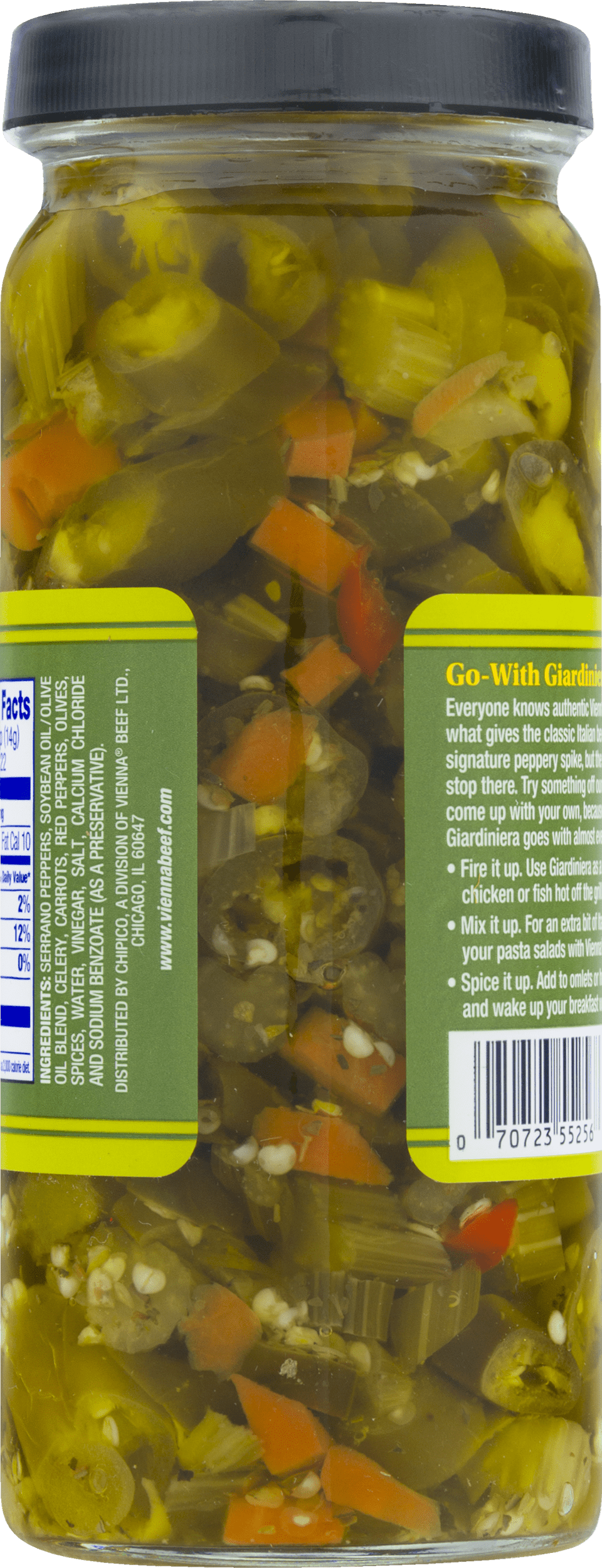 Vienna Beef, Hot Giardiniera, 16 oz,  Jarred Vegetables, Shelf-Stable