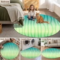 thumbnail image 5 of Turquoise Teal Ombre Round Area Rug 7 FT,Non Slip Living Room Area Carpet,Modern Geometric Moire Abstract Art Aesthetics Washable Soft Circular Rug Floor Carpet for Bedside Office Play Room Classroom, 5 of 9
