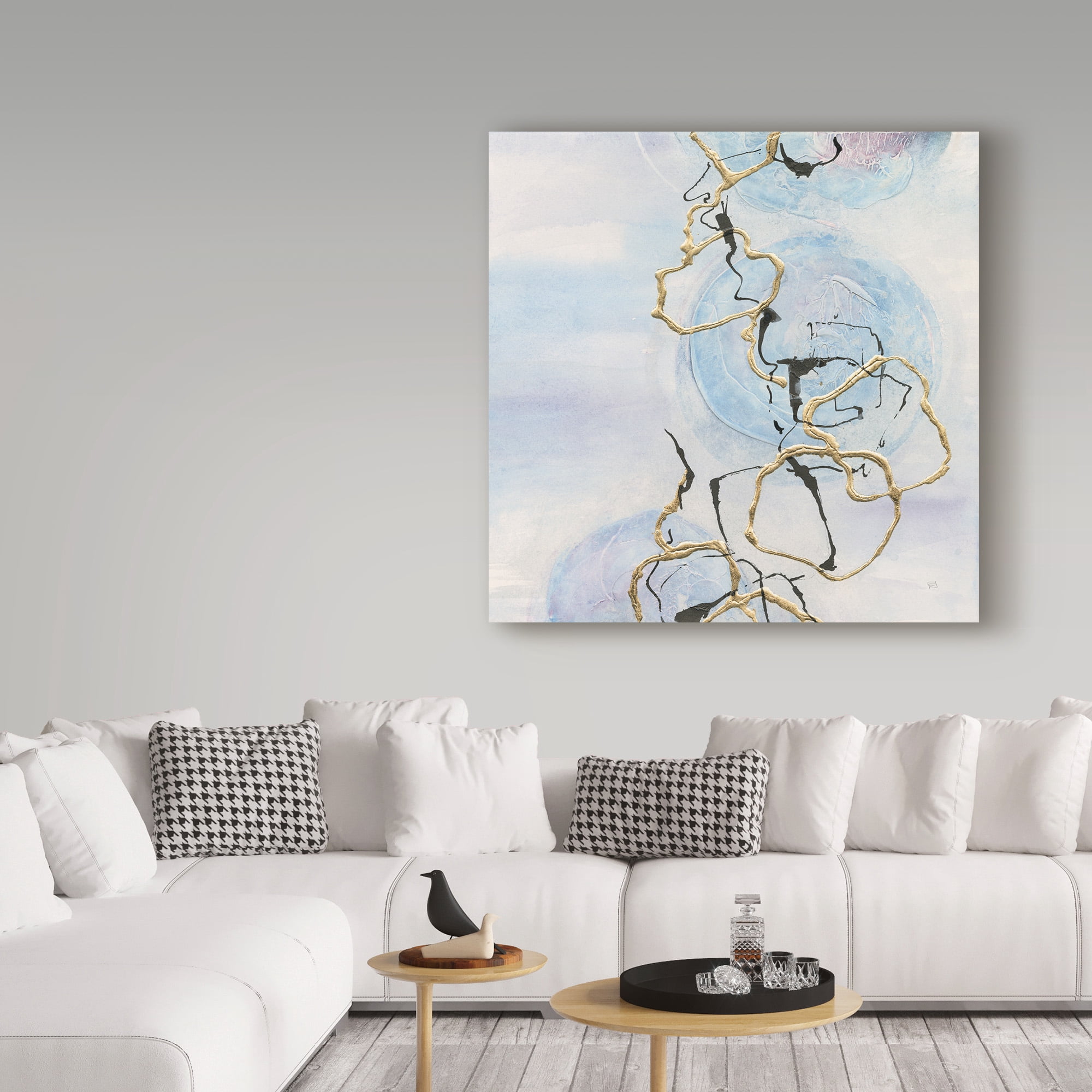 Trademark Fine Art 'Abstract Lines on Pastel II' Canvas Art by Chris Paschke
