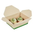 thumbnail image 3 of Sustain 45 oz Rectangle Bamboo Paper #8 Bio Box Take Out Container - with PLA Lining, Compostable - 6 3/4" x 5 1/2" x 2 1/2" - 50 count box, 3 of 11
