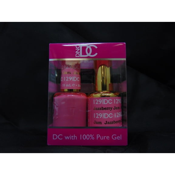 DND - DC Duo Soak off Gel & Matching nail polish, #129 - Jazzberry Jam