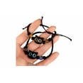 thumbnail image 1 of Piedra Lunar Gato Linda Pulsera De Pareja Tejida A Mano Con Xtellar negro, 1 of 4