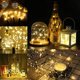 thumbnail image 3 of Guirnalda de luces LED para botellas, 12 unidades (pilas no incluidas), alambre de cobre de 2 m para decoración de interiores, fiestas navideñas, bodas (blanco cálido), 3 of 5