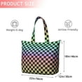 thumbnail image 4 of Gradient Color Checkered Pattern Travel Tote Bags for Women Carry On,Large Weekender Bags for Women Travel,Multi Functional Duffle Bag for Work,Shopping,Sports, 4 of 5