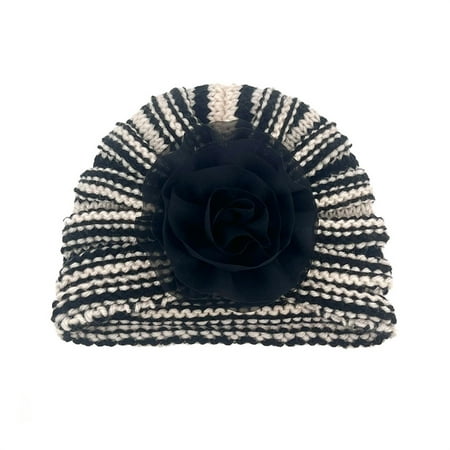 

Relanfenk Baby Hats Toddler Boys Girls Knitted Cap Flower Multicolor Headwear Warm Beanie Elastics Turban Hat