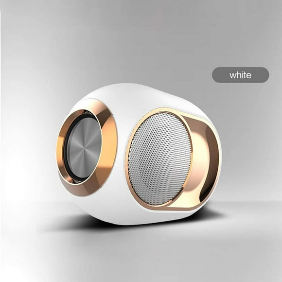 Wireless Bluetooth Speaker Powerful 5 Watt Wireless 360 ° Sound Bluetooth Speakers V5.0 with Waterproof Shockproof Microphone and Pure Bass (White)