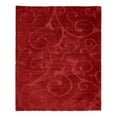 thumbnail image 3 of Unique Loom Floral Shag Collection Area Rug - Carved (8' x 10' Rectangle Red), 3 of 7