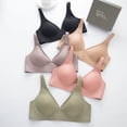 thumbnail image 3 of Ropa interior de látex sin costuras para mujer, sujetador push up ajustable con aro de acero francés sexy y pequeño en el pecho, 3 of 4