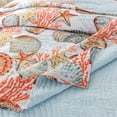 thumbnail image 2 of Aude 3 Piece Full Quilt Set with Coastal Print, Multicolor- Saltoro Sherpi, 2 of 4
