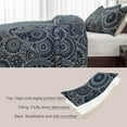 thumbnail image 6 of Whale Flotilla Reversible Paisley Quilt Set California King Size, Lightweight Boho Printed Bedspreads Coverlets Quilts Bedding Set with 2 Pillow Shams for All Seasons, Navy/Bone, 6 of 6
